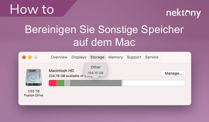Was ist „Sonstige“ im Mac Speicher?