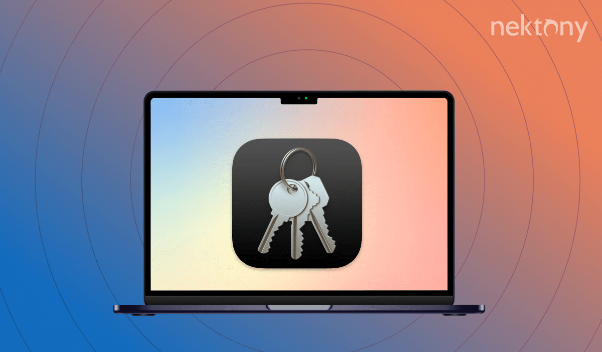 Mac password manager icon in a MacBook