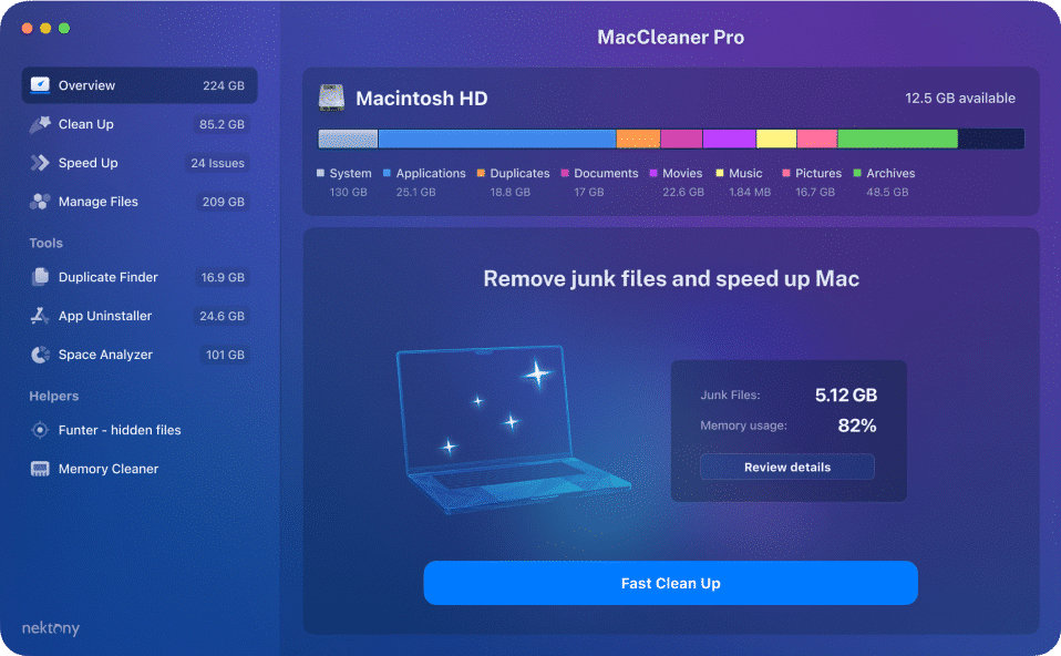 MacCleaner pro screenshot