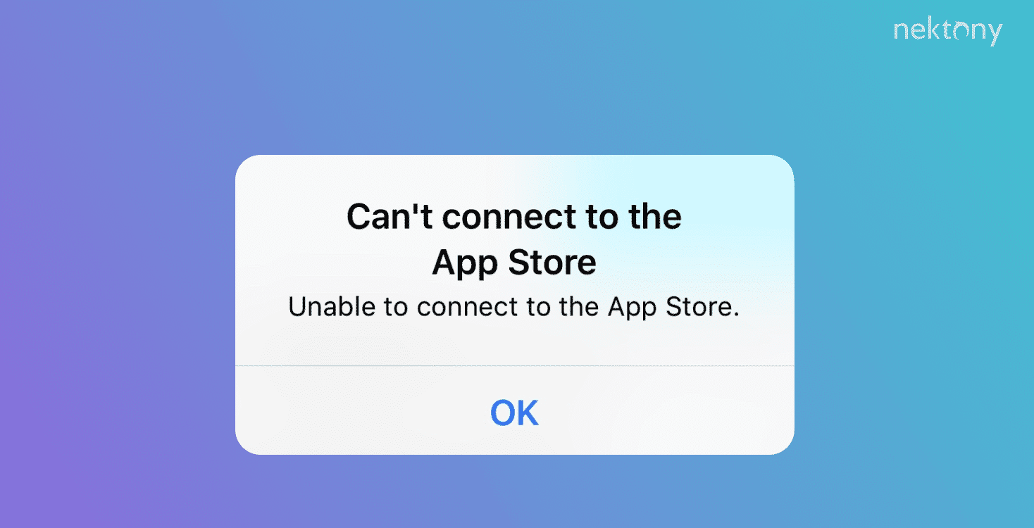 cannot connect appStore