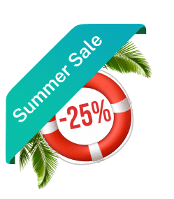 summer sale icon with leaves