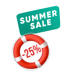 summer sale icon with lifebuoy
