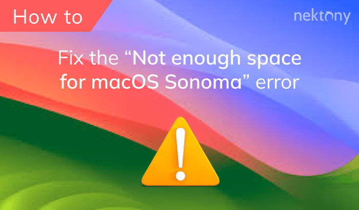 Not enough space for macOS Sonoma?