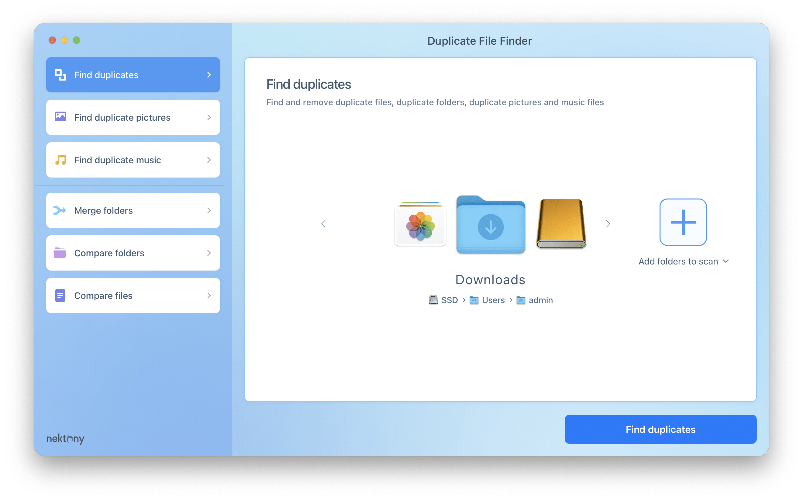 Duplicate File Finder application window