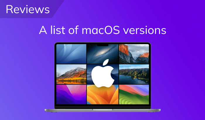A chronological list of macOS versions in order
