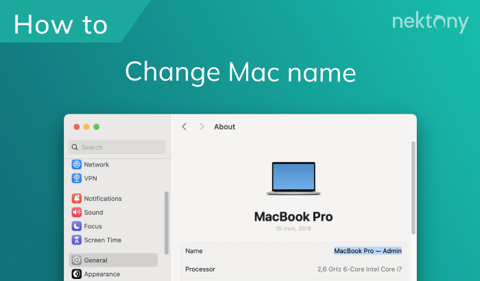 How to change the MacBook name