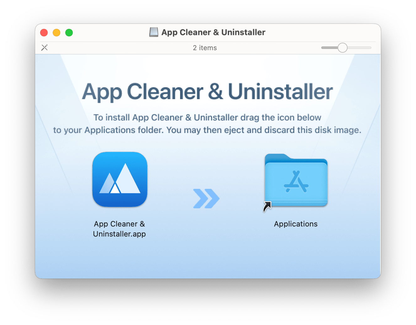 Dragging apps into the Applications folder
