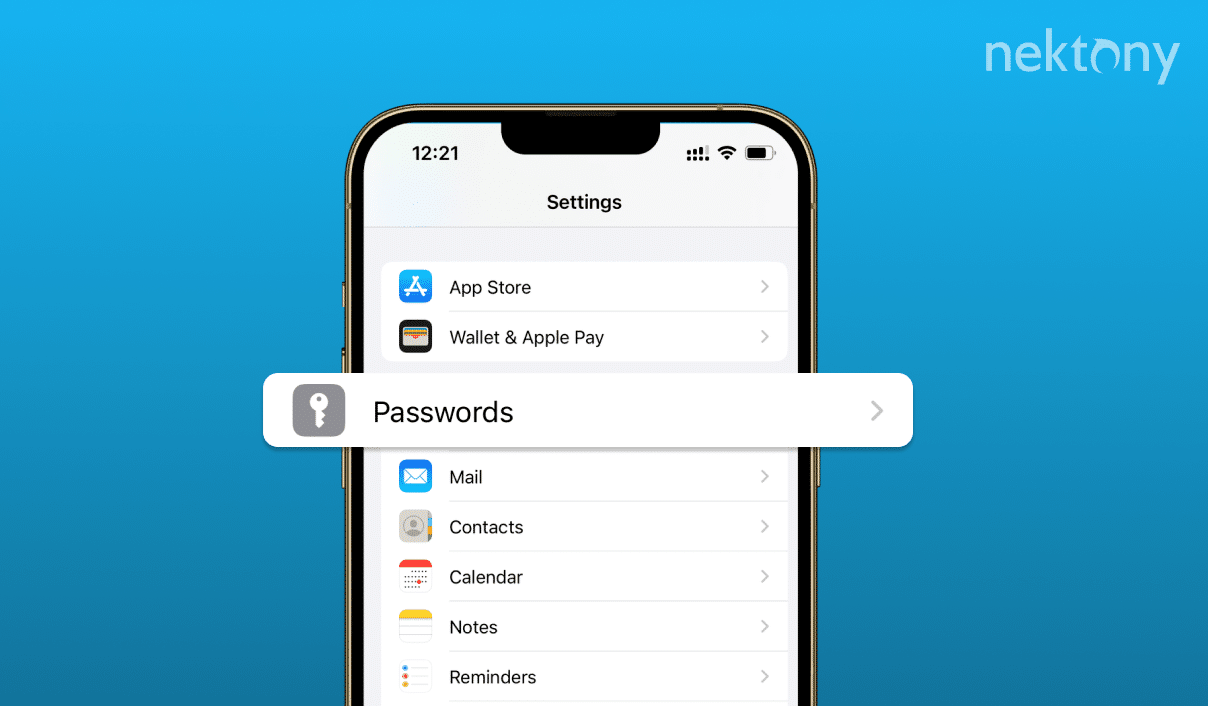 find saved passwords on iPhone