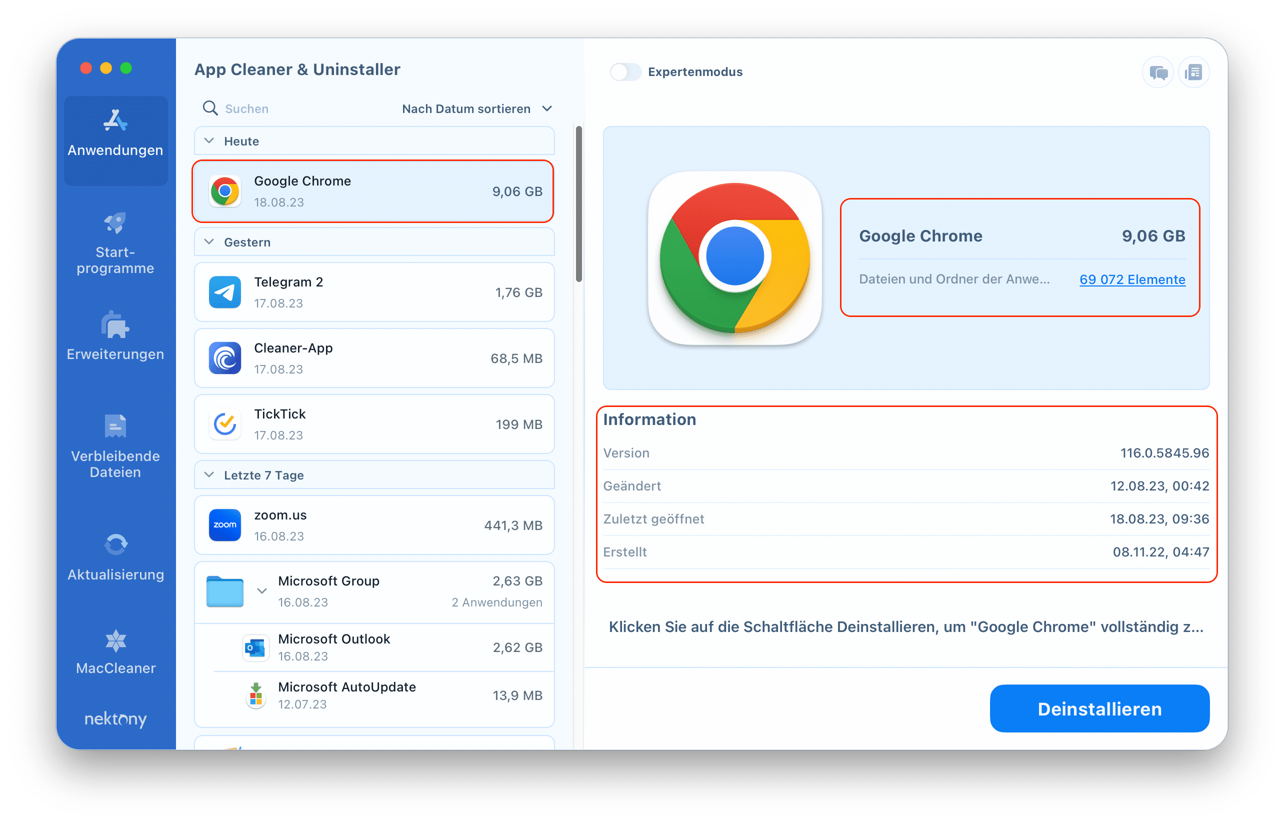 Uninstalling applications on a Mac