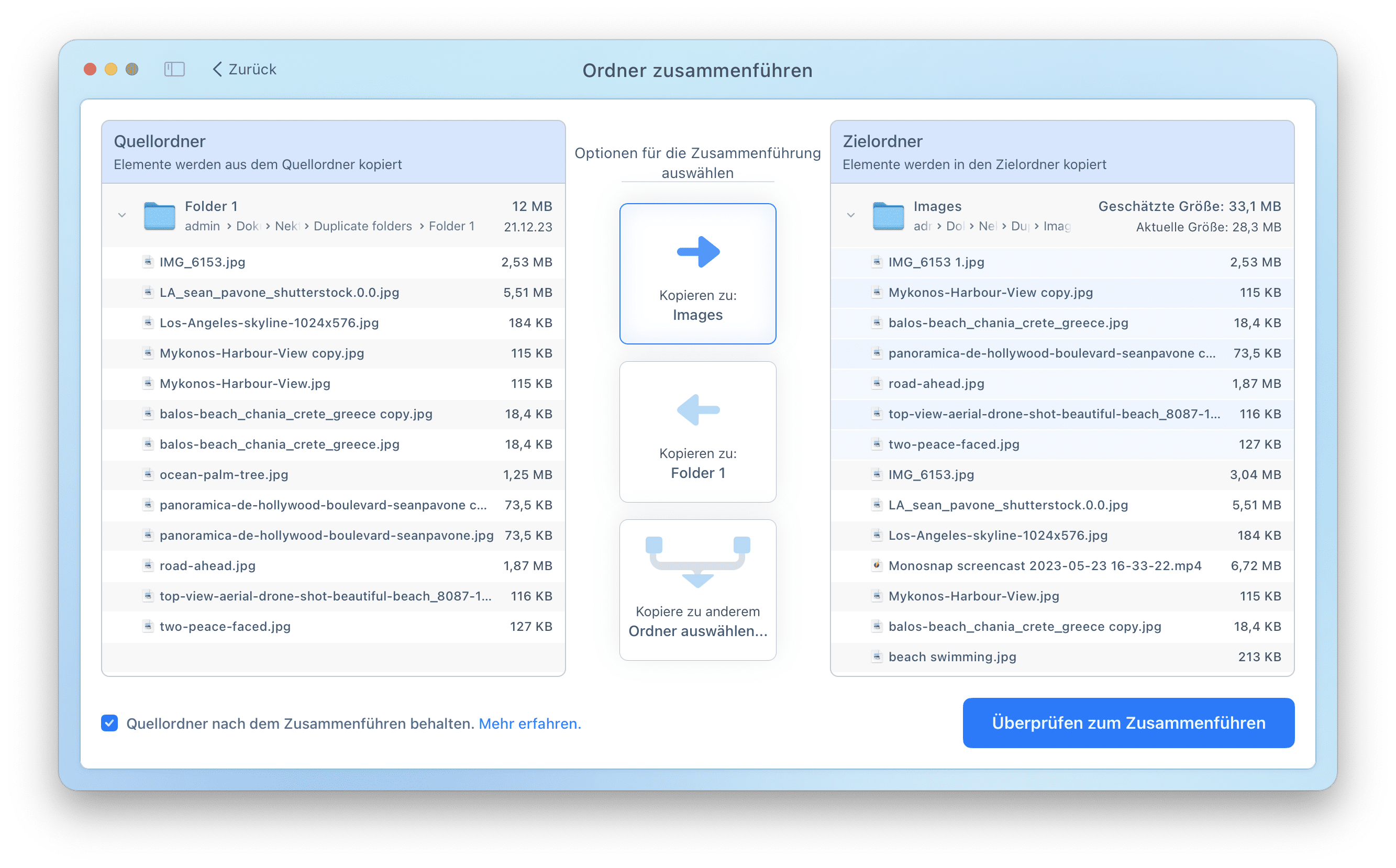 Duplicate File Finder light