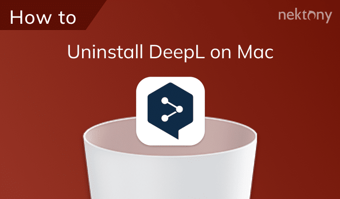 uninstall DeepL Mac