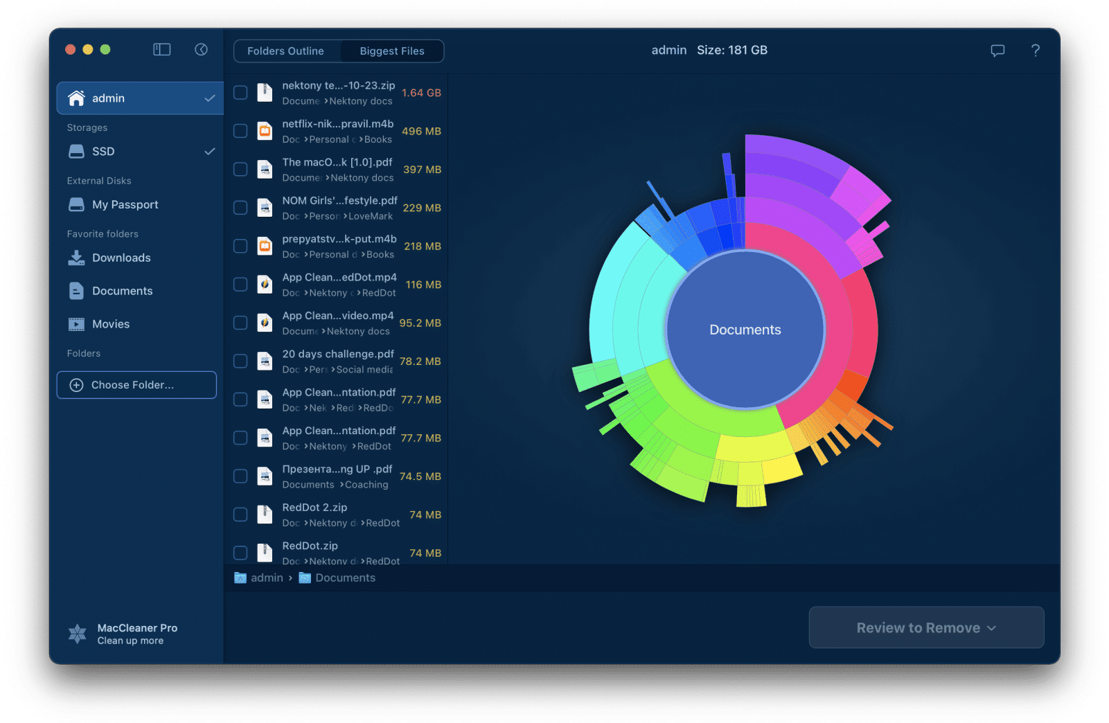 Finder window showing how to hide files with context menu