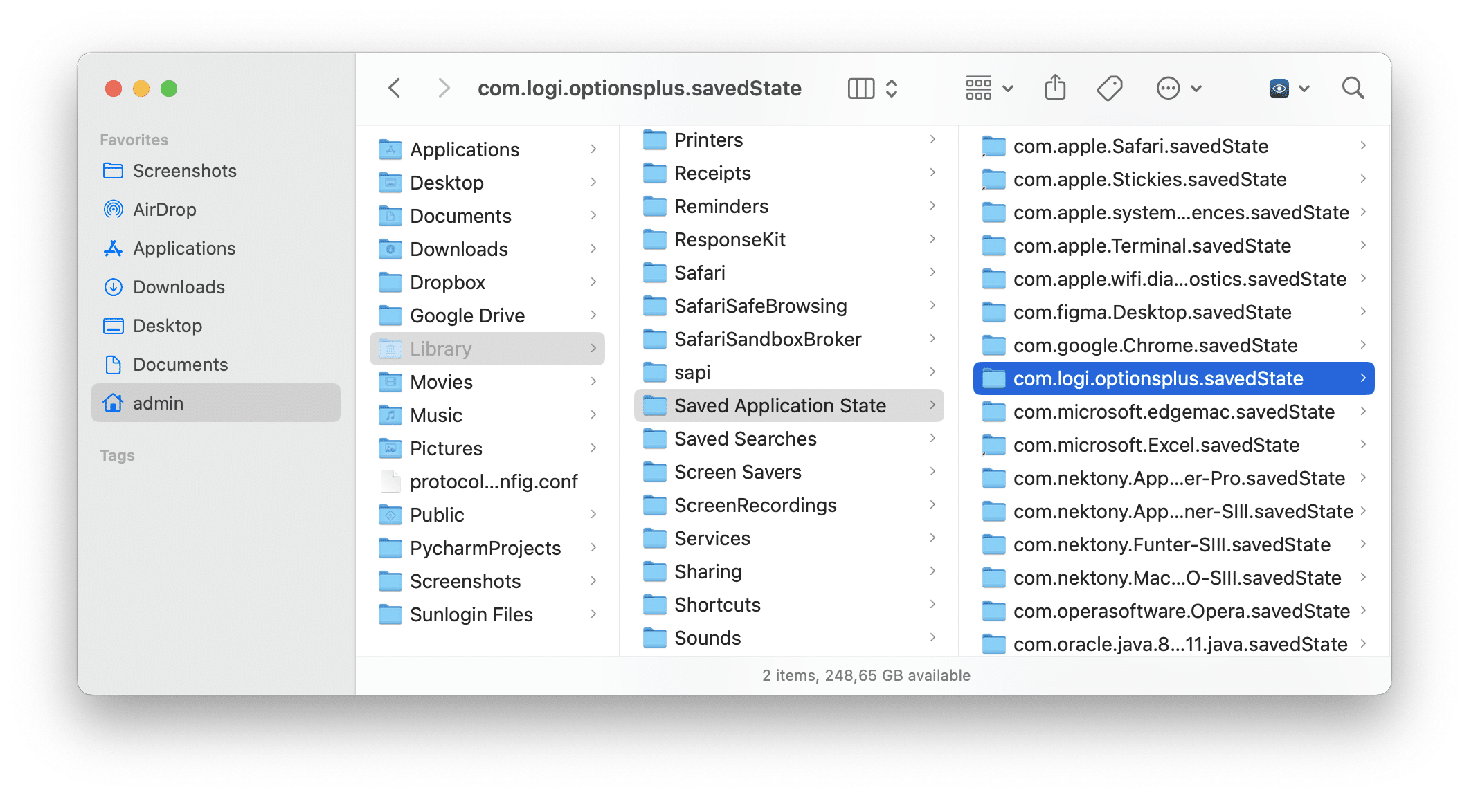 Logi Options+ support files