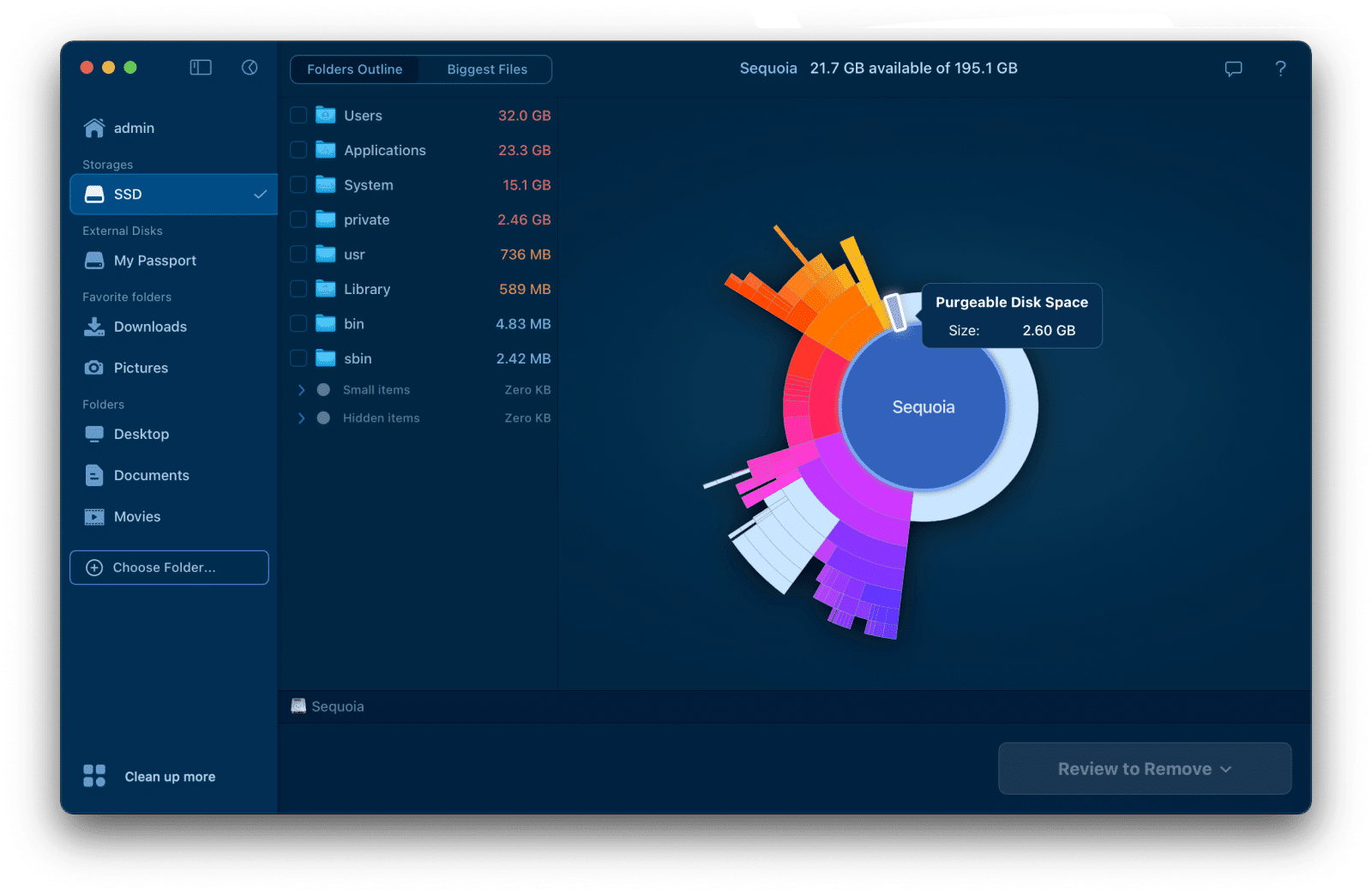 Finder window showing how to hide files with context menu