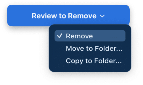 review to remove button