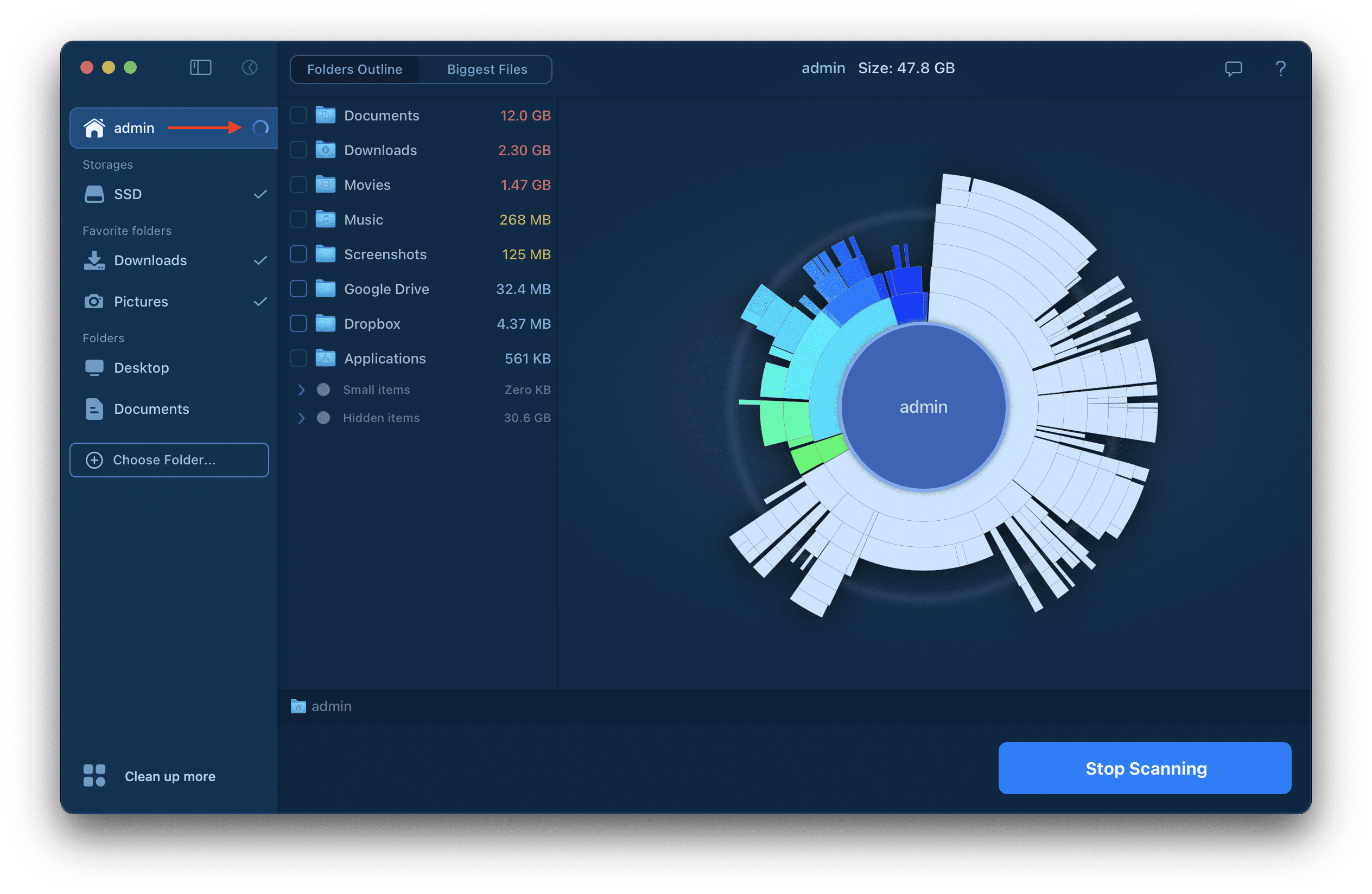 Scanning process