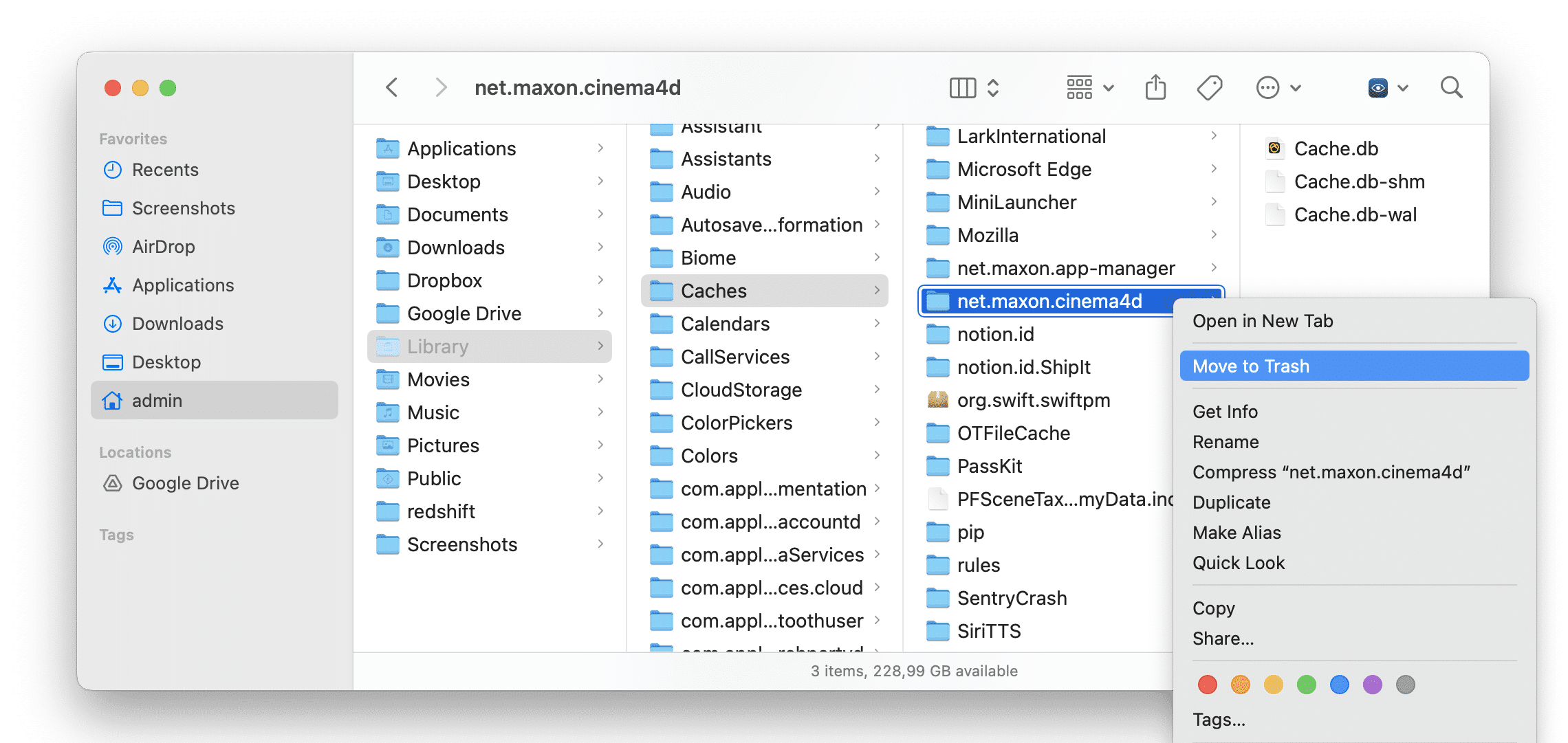 Maxon cache files