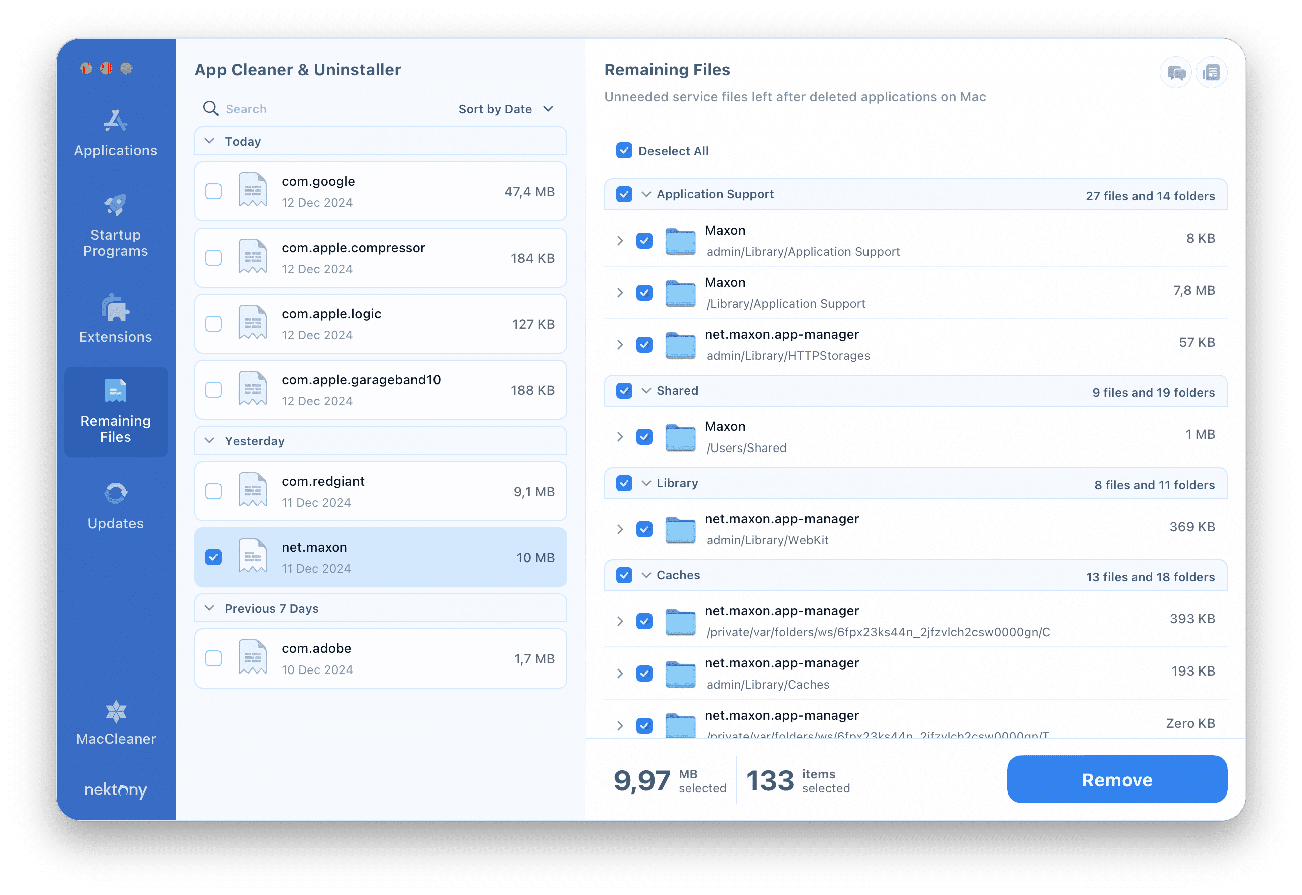 Maxon remaining files