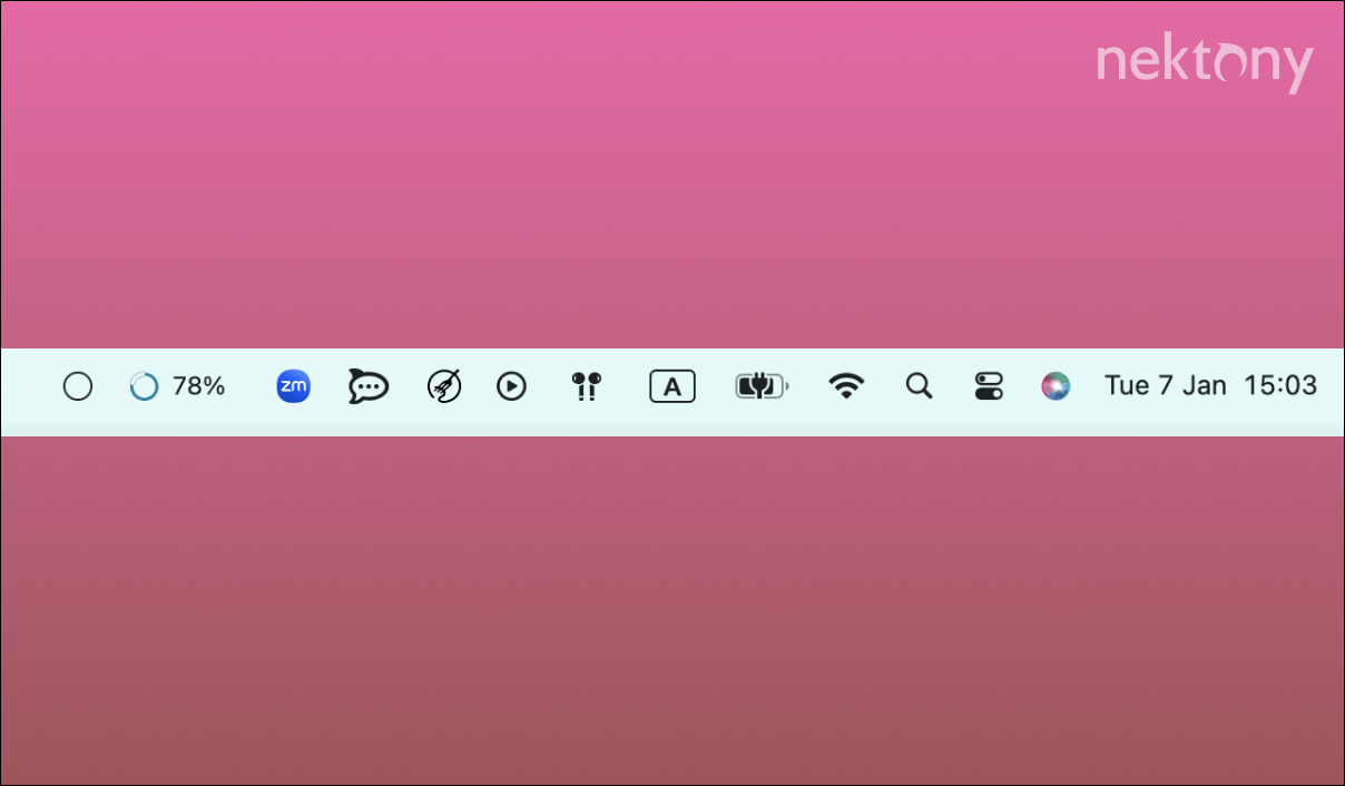 Changing Mac menu bar