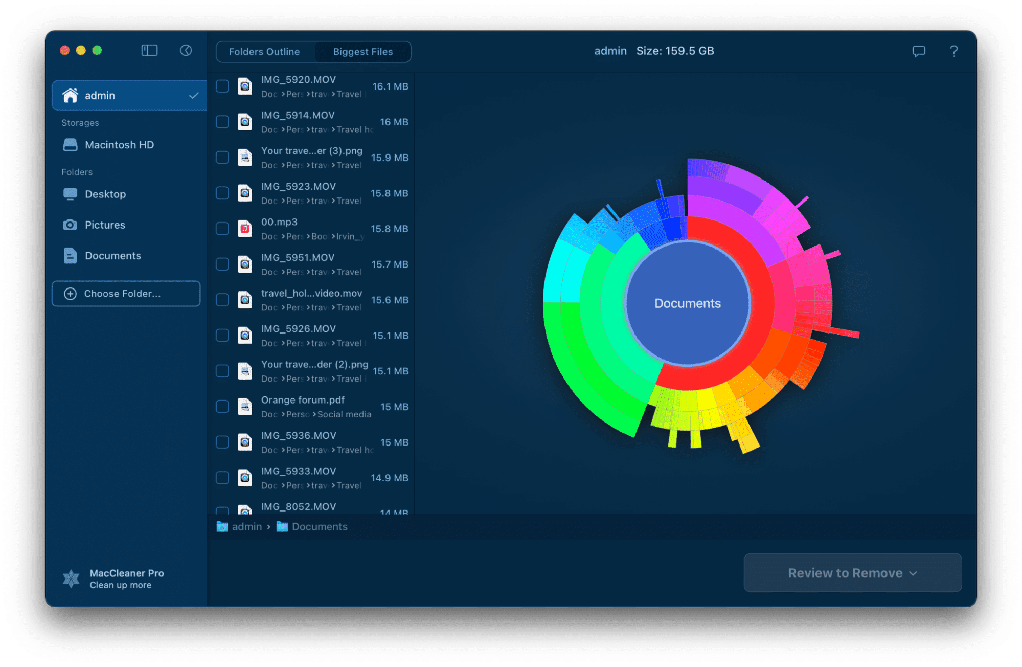 disk space analyzer documents