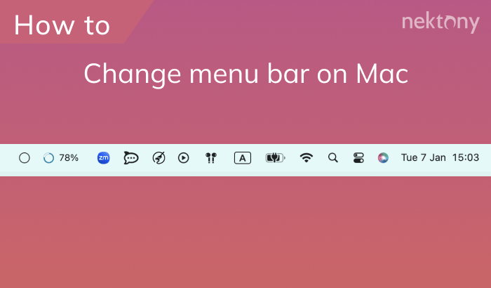 How to make the top menu bar clear on Mac