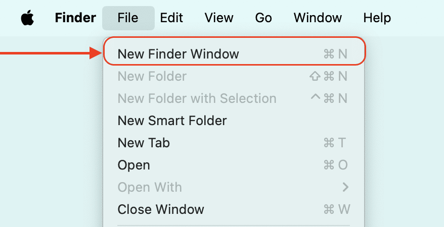 New Finder window