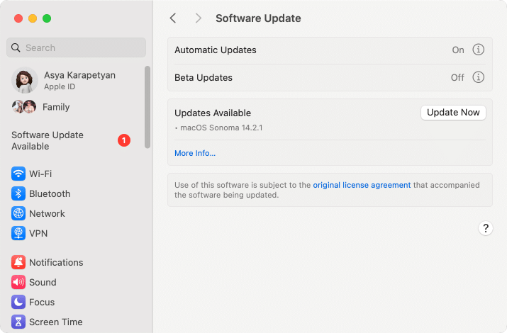 Software Update