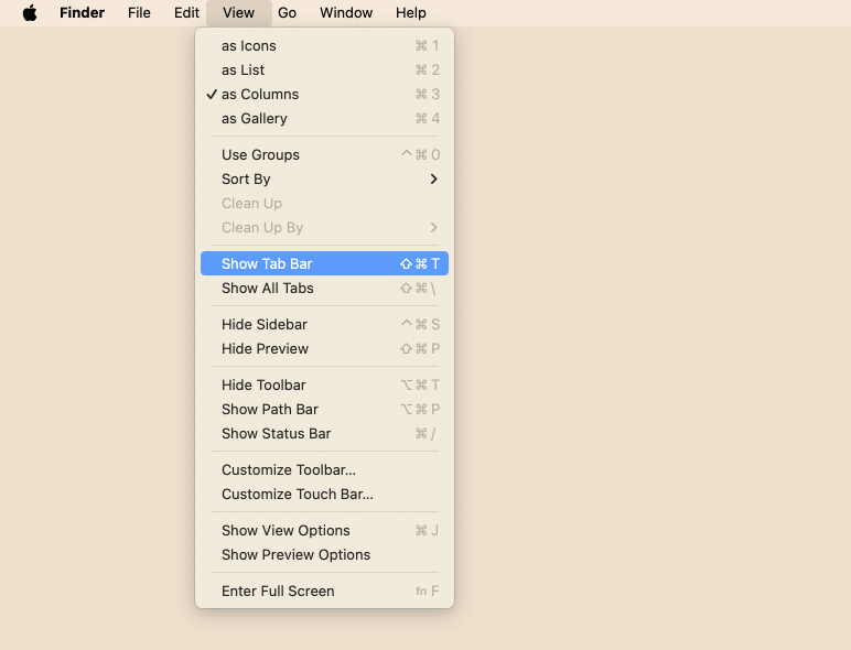 Show status bar