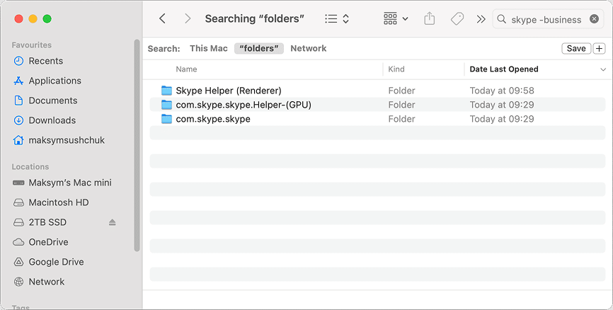 Skype leftover files in Private folder