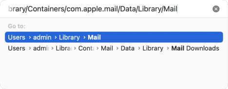 Searching for Mail downloads in Finder