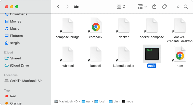 Node support files