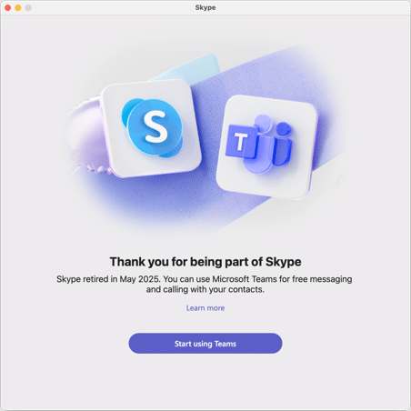 Microsoft shut down Skype Skype retiring window