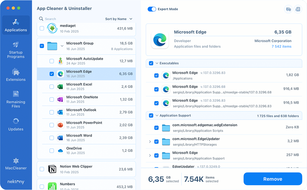 Uninstalling MS Edge