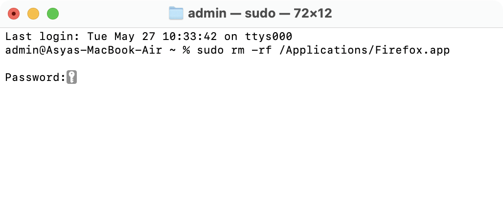 completely uninstall application mac terminal
