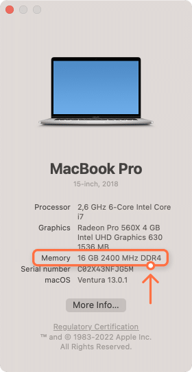About This Mac panel