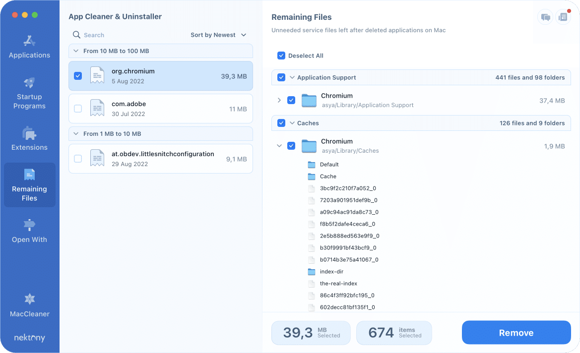 Remaining files