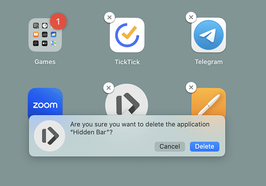 Delete app