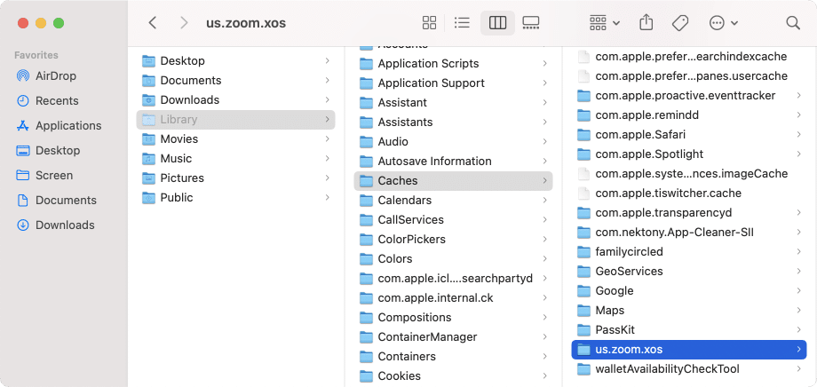 library zoom caches