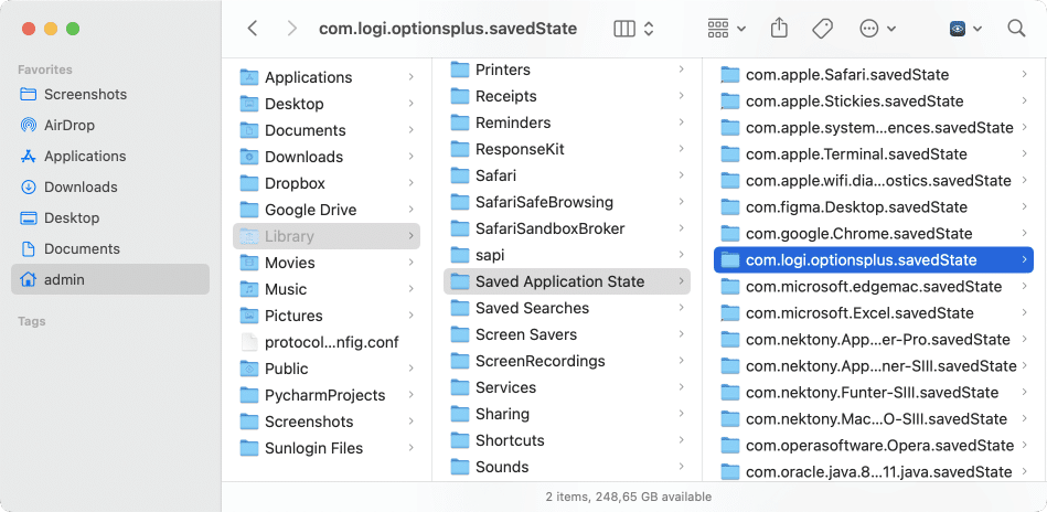 Logi Options+ support files