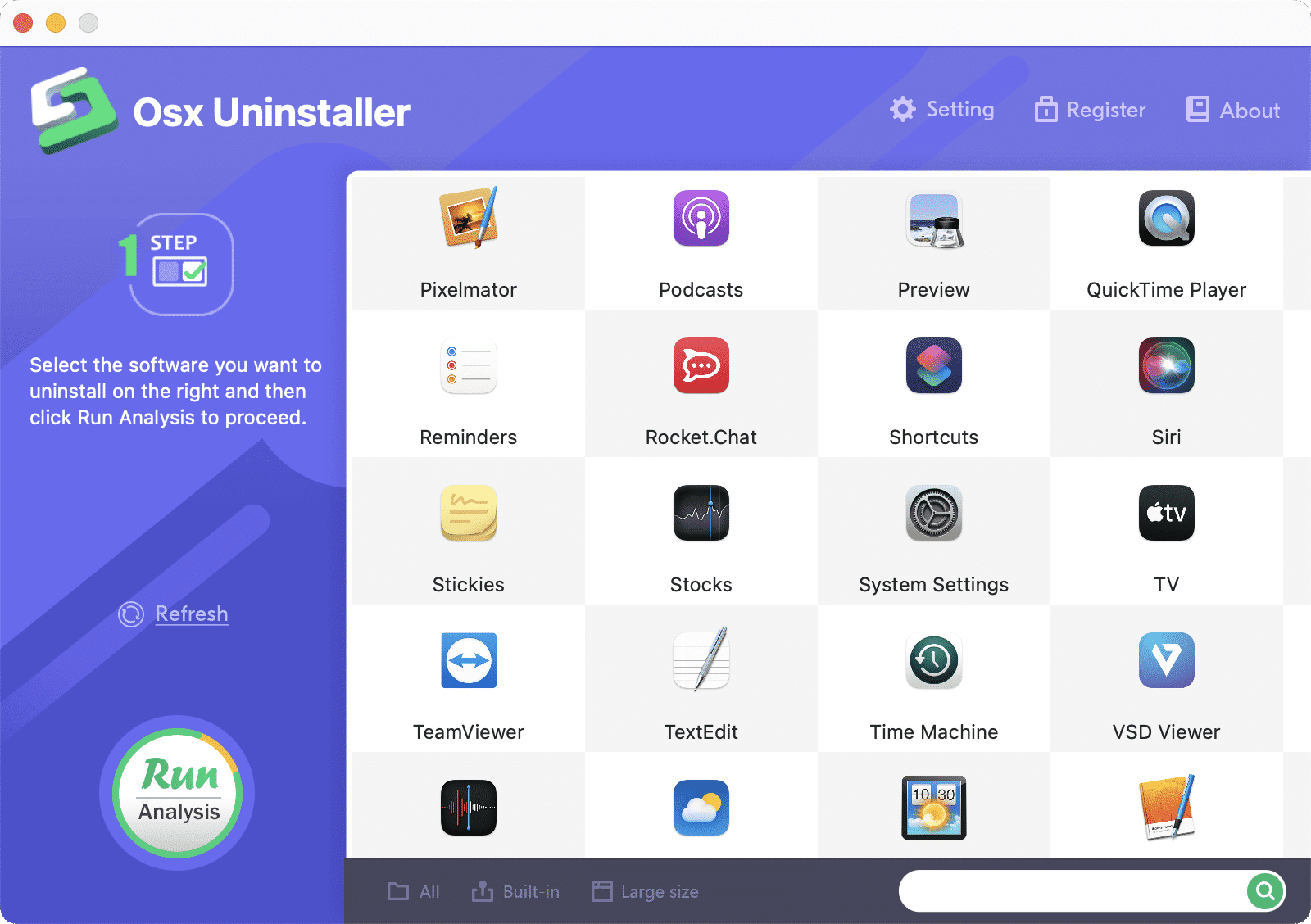 Osx Uninstaller window