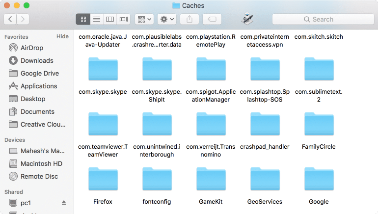 how to get rid of cache on mac