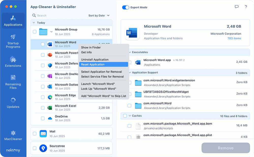 App Cleaner & Uninstaller allows resetting apps