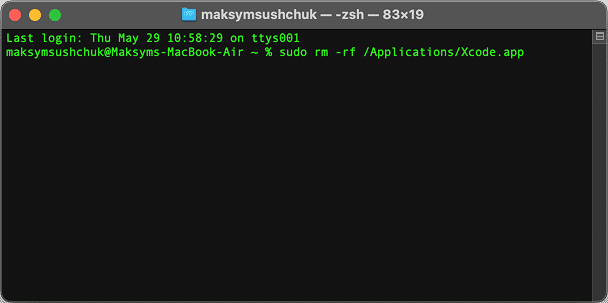 Command in Terminal