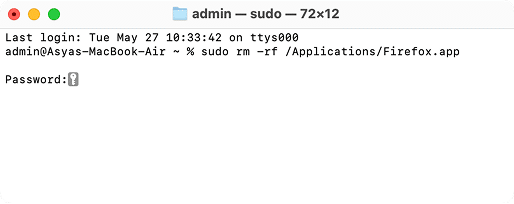 completely uninstall application mac terminal