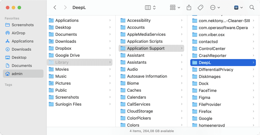 DeepL support files