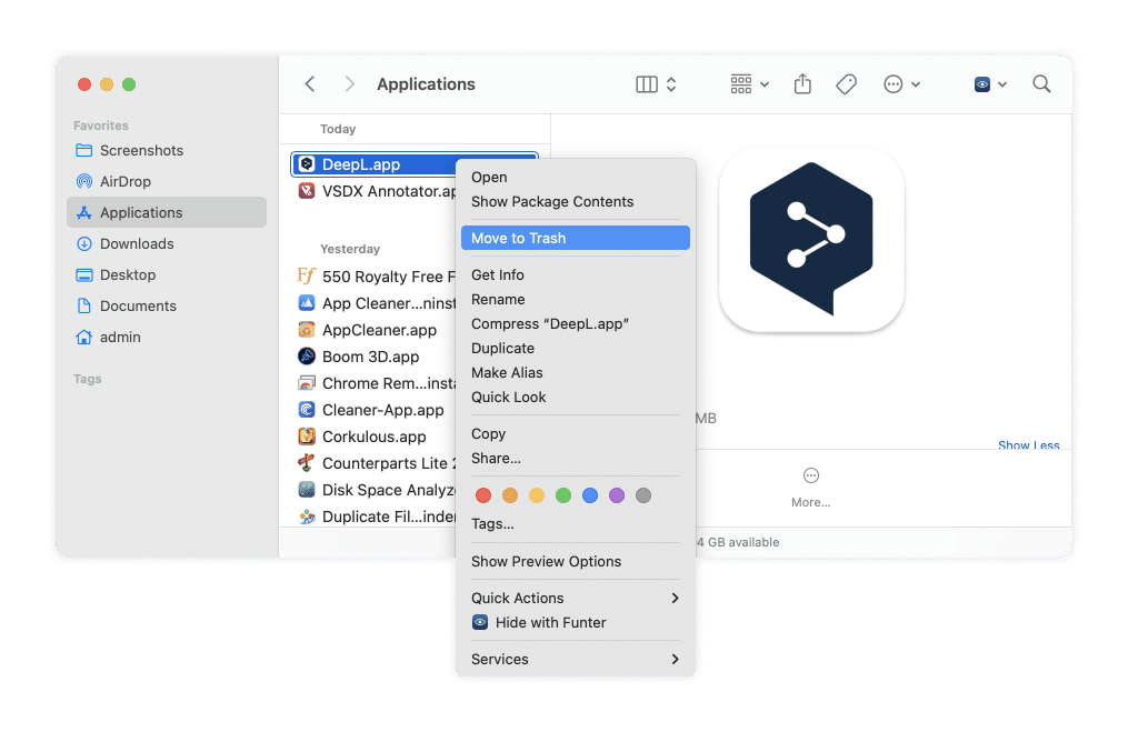 Remove Deepl