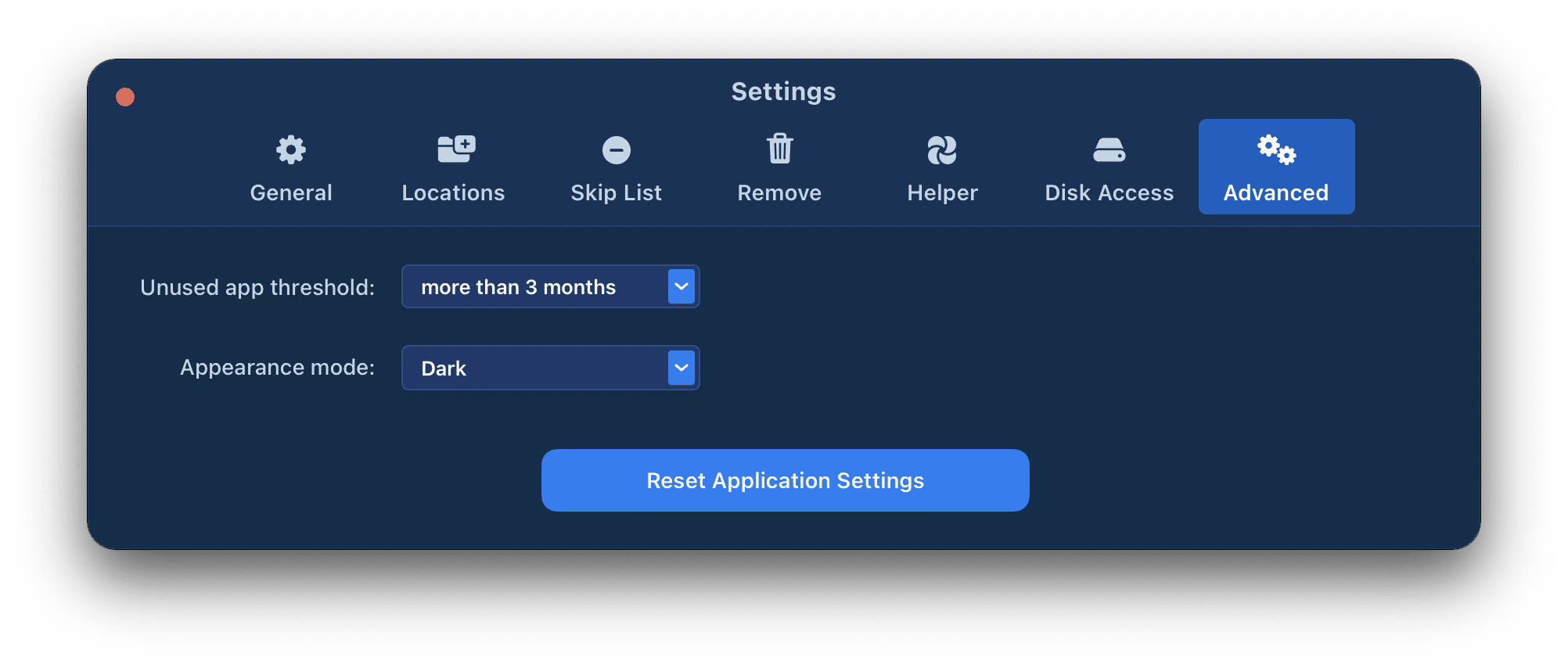 Switching on Dark Mode in App Cleaner & Uninstaller