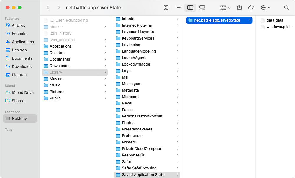 Battle.net Saved Application State folder