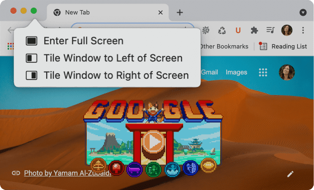 Enter Full screen option for a window