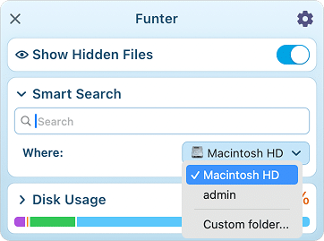 funter search folder